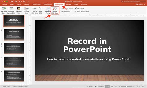 Record Slide Show updates on PowerPoint for Mac.